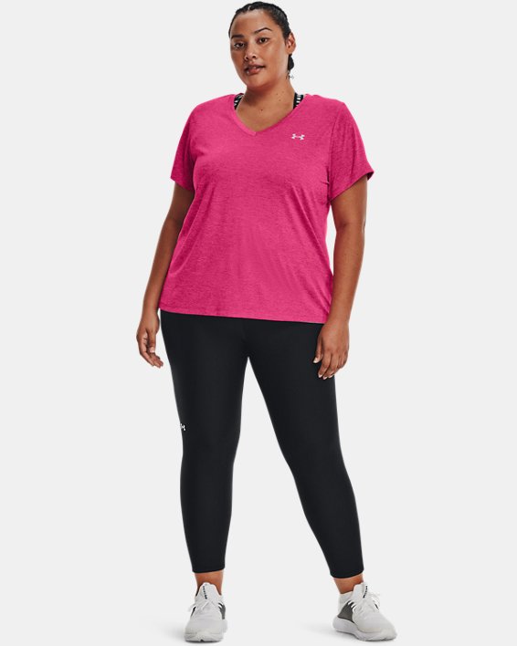 Under Armour Tech Short Sleeve V Ladies T Shirt Made of 4-Way Stretch Fabric Ultra-Light & Breathable Running Apparel Women Twist 